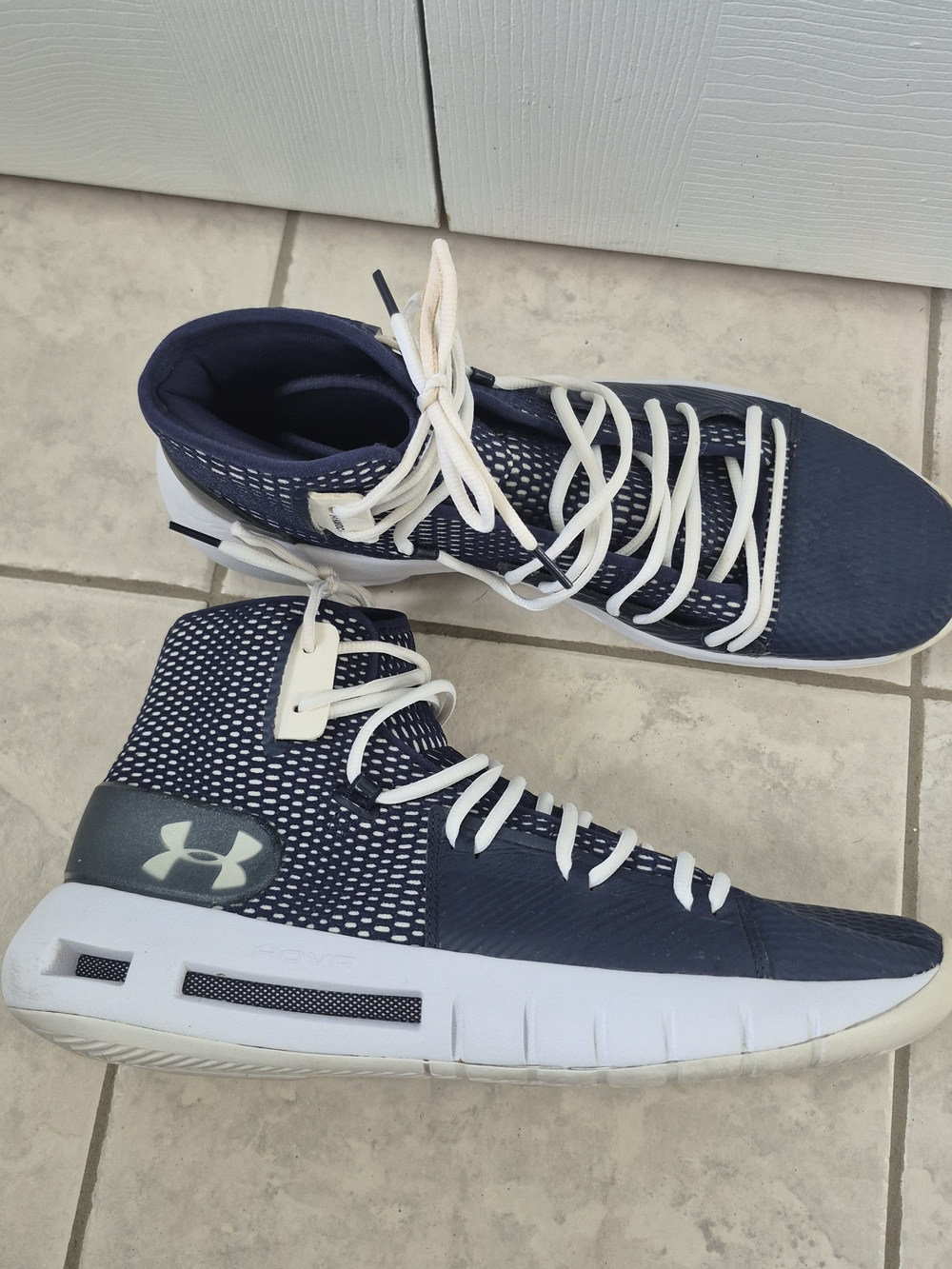 Under Armour Havoc Men's Navy Blue and White High-Top Athletic Shoes